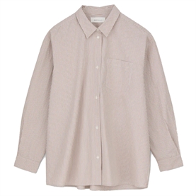 Skall Studio Edgar Skjorte, Warm Beige/White Stripe